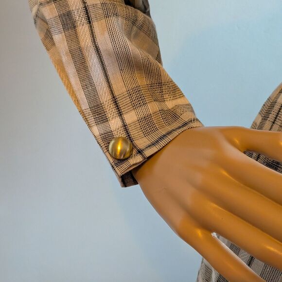 NWT Vintage 80s Clues Collections Plaid Midi Dress Secretary Deadstock Size 6 - Picture 10 of 11
